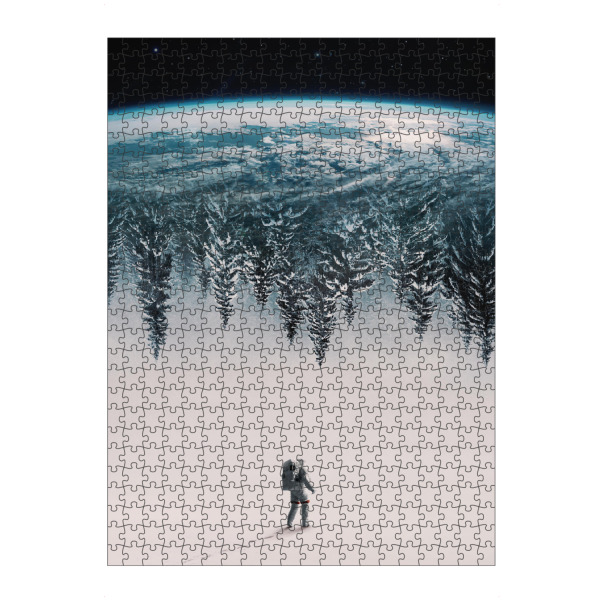 Puzzle Ravensburger "Enkel Dika - Winter Sister" artboxONE - Natur,Reise,Galaxy - Astronaut,Galaxie,Winter,Natur,Baum,Tanne,Weltraum,Weltall