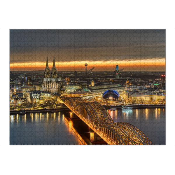 Puzzle Ravensburger "Nacht in Köln" artboxONE - Städte / Köln,Reise,Architektur