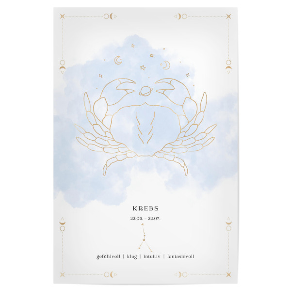 Poster "Krebs Sternzeichen" artboxONE - Abstrakt,Fiktion,Galaxy