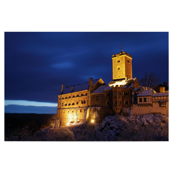 Poster 30x20 cm "Die Wartburg zur blauen Stunde" artboxONE - Städte,Architektur