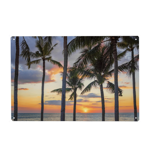 Holzbild "Tropical Island sunset" artboxONE - Natur,Reise,Reise / Strand und Meer,Reise / Asien,Reise / Länder