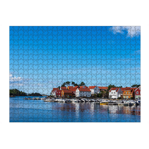 artboxONE Puzzle "Häuser in Furuholmen" artboxONE - Natur,Reise,Architektur,Reise / Strand und Meer,Reise / Länder