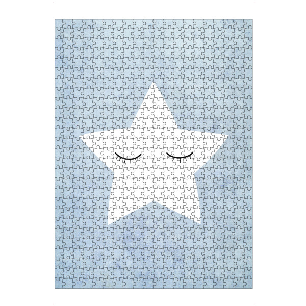 artboxONE Puzzle "Kleiner Stern - Blau" artboxONE - Für Kinder,Geometrie