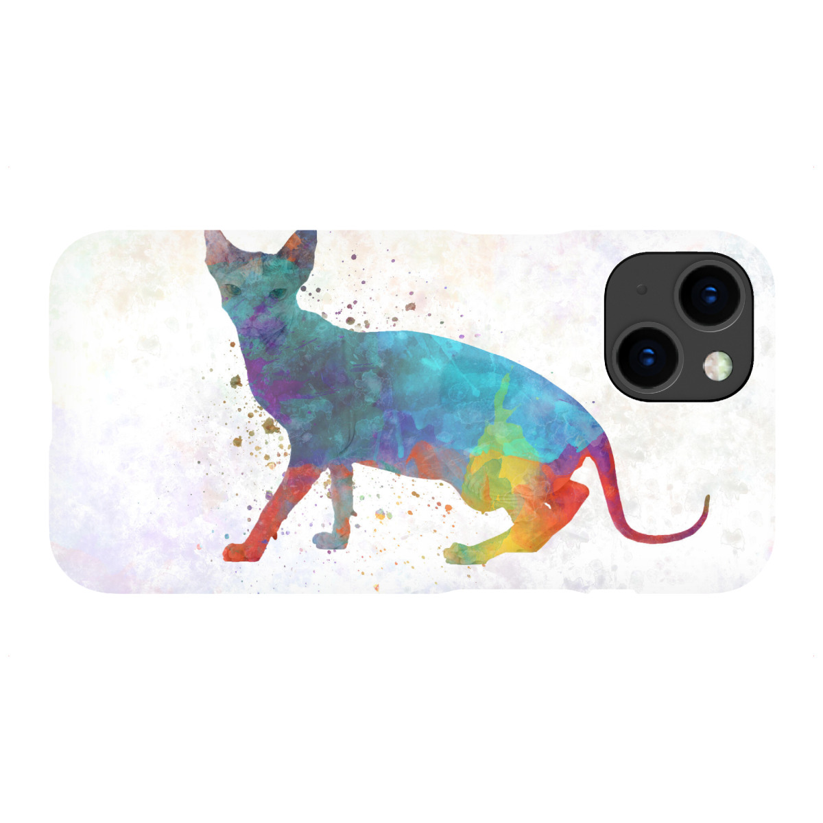 iPhone "Minskin cat in watercolor" Premium-Case Handyhülle artboxONE