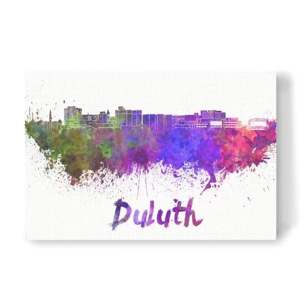 Leinwandbild "DULUTH MN skyline in watercolor" artboxONE - Städte,Abstrakt,Architektur