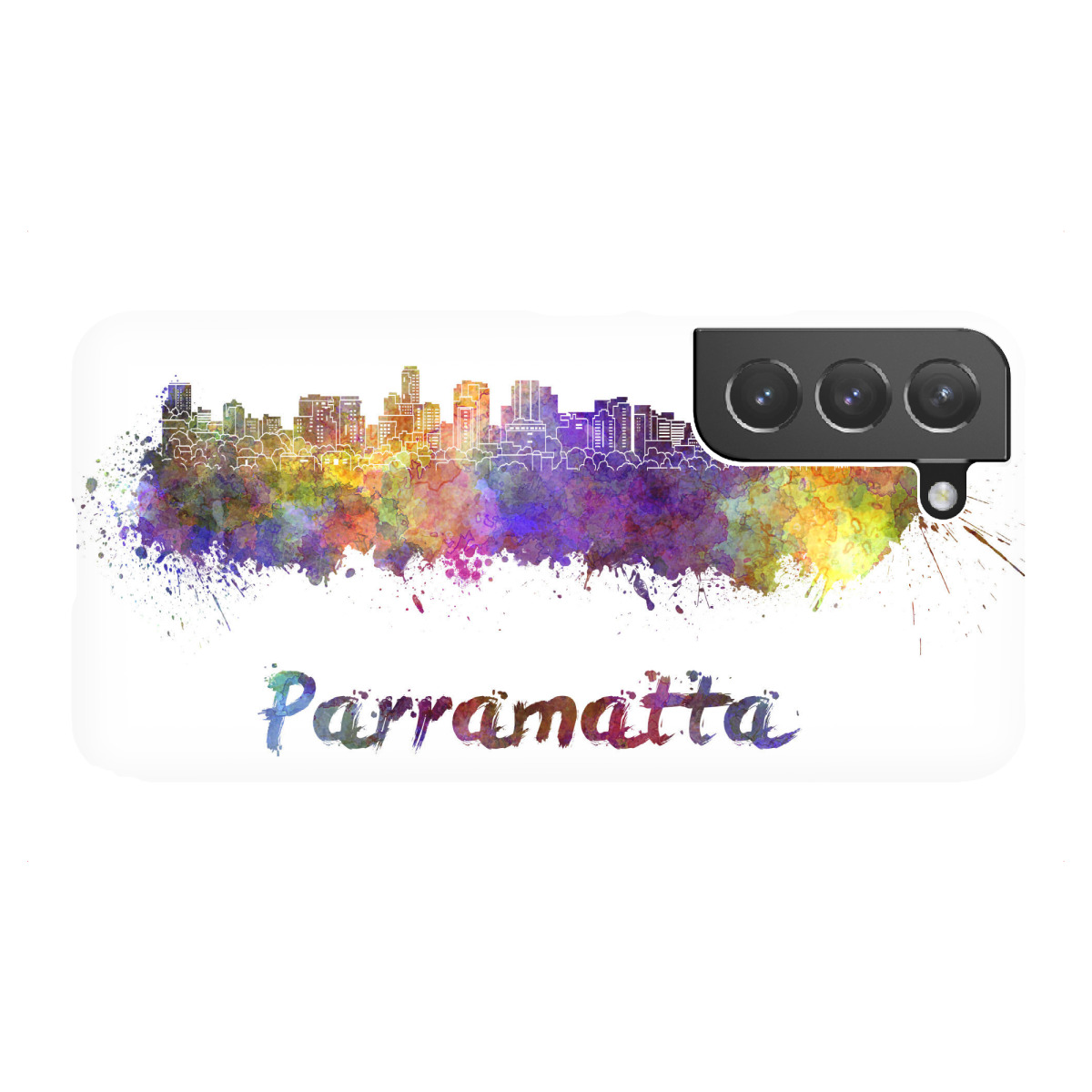 Samsung Galaxy "PARRAMATTA-Skyline im Aquarell" Premium-Case Handyhülle artboxONE