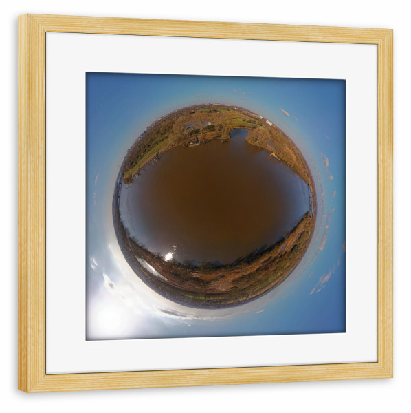 Poster mit Rahmen kiefer "Hamburg - Anleger 1 Finkenriek" artboxONE - Städte,Städte / Hamburg,Natur,Reise,Reise / Länder