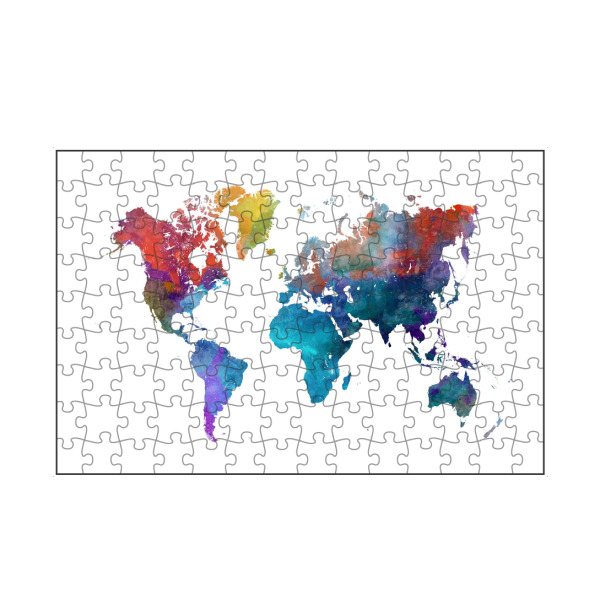 artboxONE Puzzle "Aquarell Weltkarte-af" artboxONE - Abstrakt,Kartografie
