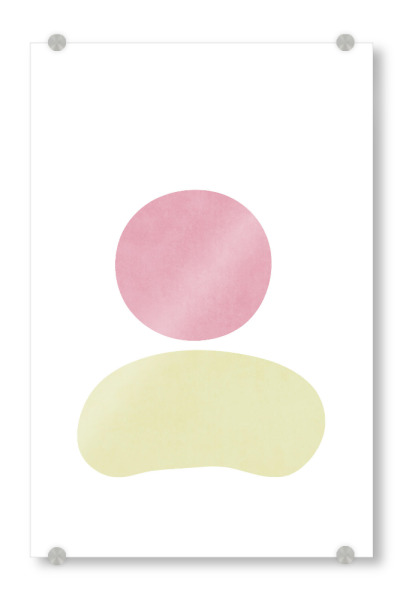 Acrylglasbild "Einfache Sonnenuntergangsformen" artboxONE - Natur,Abstrakt - Simple,Minimal,Shape,Color,Sky,Light,Sunset,Dusk,Mountain,Landscape