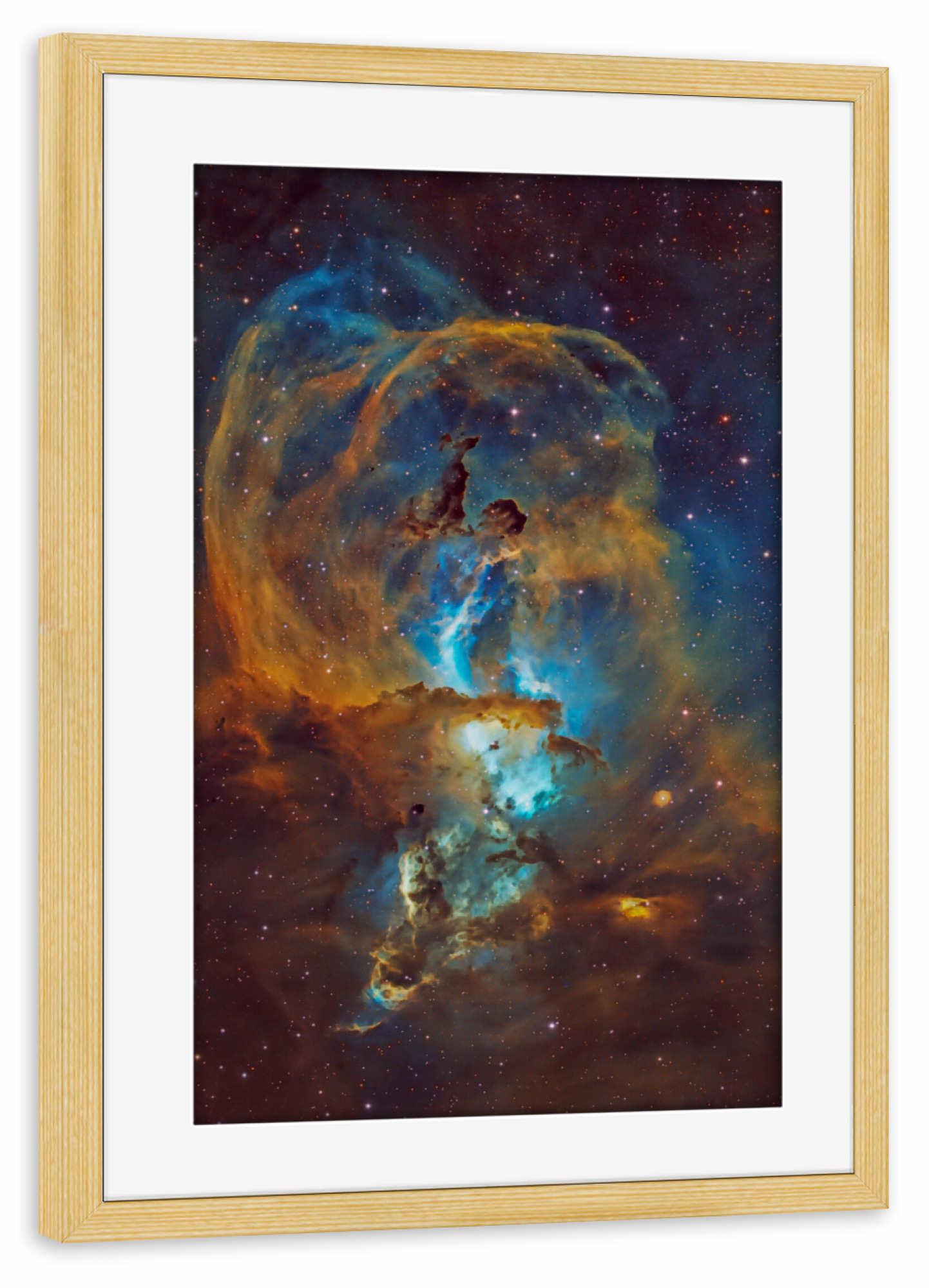 Poster mit Rahmen kiefer "Statue of Liberty Nebula" artboxONE - Galaxy - Universum,Astro,Astrofotografie,Weltall,Weltraum,Setrne,Nebel,Deepsky