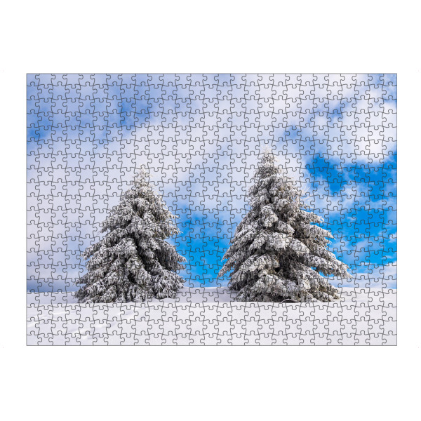 artboxONE Puzzle "Zwei Bäume im Schnee" artboxONE - Natur,Reise