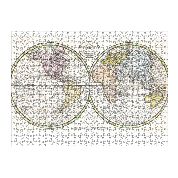 artboxONE Puzzle "Weltkarte-ab" artboxONE - Kartografie - Karte,Plan,Jahrgang,Antik,Retro,Alt,Karten,Karte der welt - Bild karte