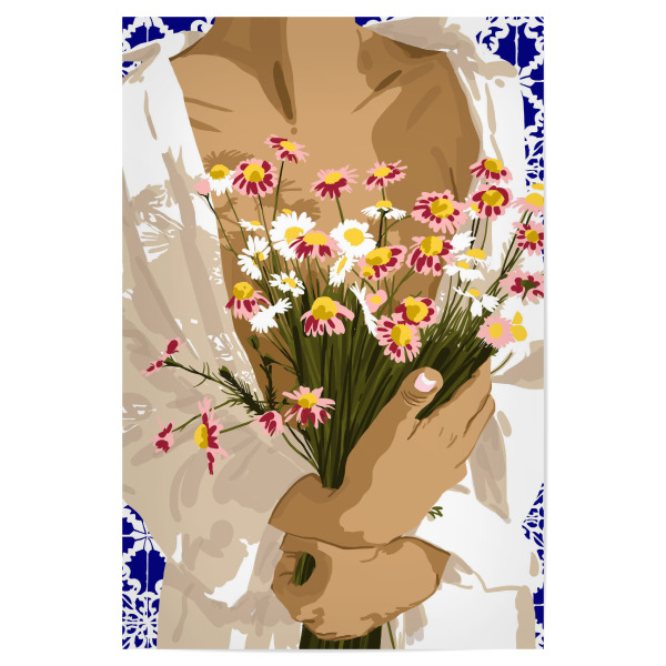 Poster 30x20 cm "Positive Stimmung" artboxONE - Floral,Menschen