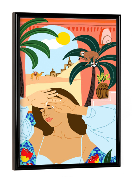 Poster mit schwarzem Rahmen "Sorgt für ein bisschen Sommer" artboxONE - Tiere,Menschen