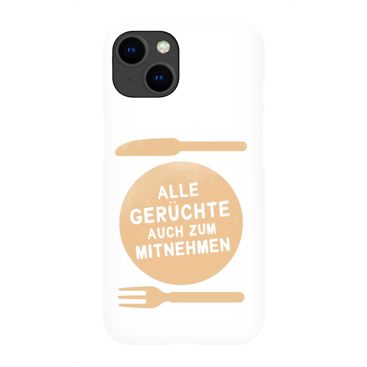 iPhone "Gerüchte zum Mitnehmen I Orange" Premium-Case Handyhülle artboxONE