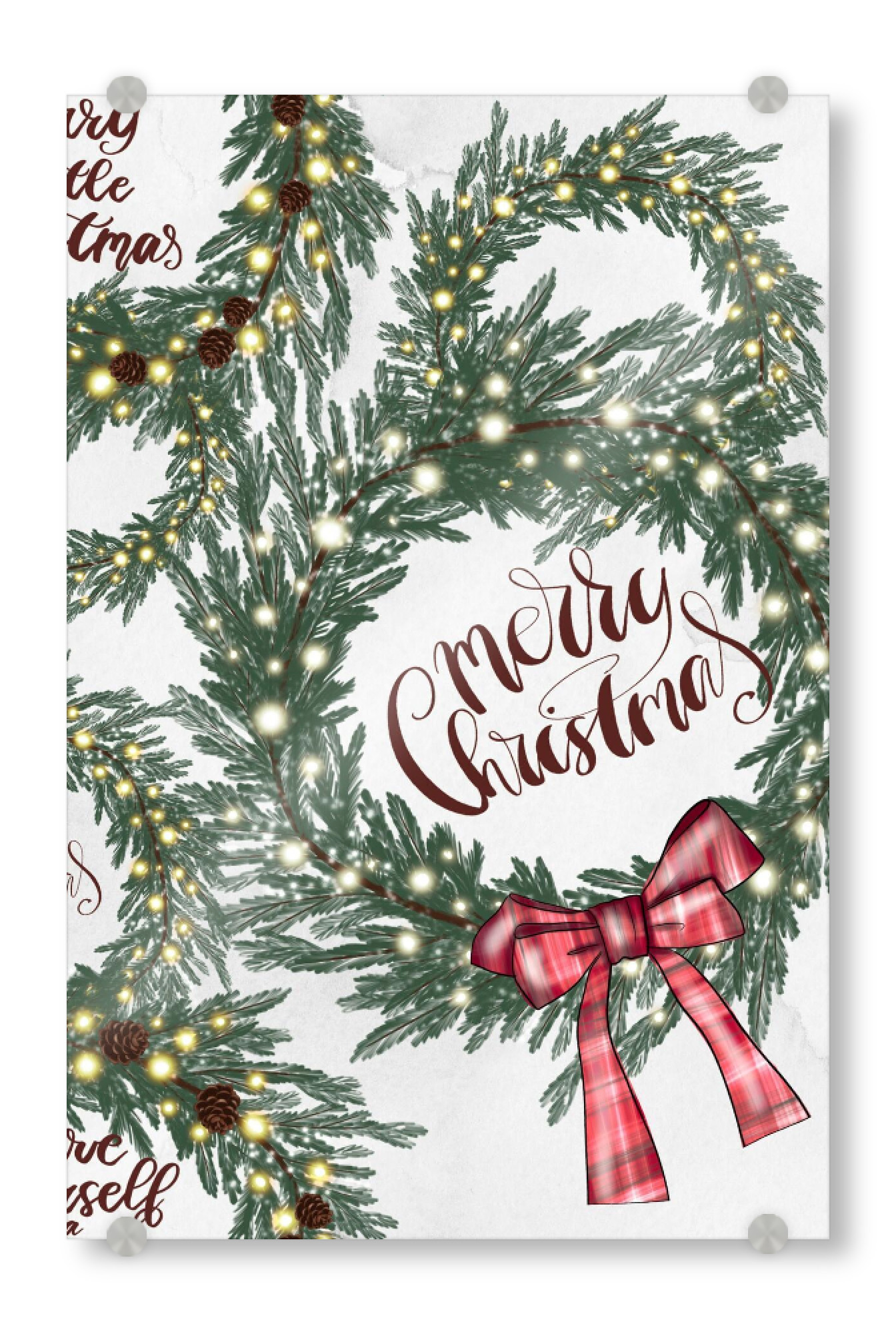 Acrylglasbild "Merry Christmas Pattern" artboxONE - Weihnachten,Festivals,Lustig