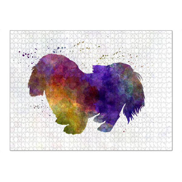 Puzzle Ravensburger "Penkingese in Aquarell" artboxONE - Tiere,Abstrakt