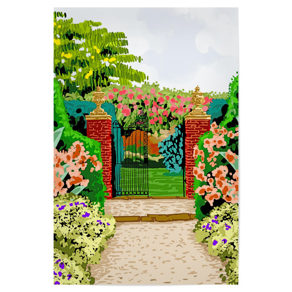 Poster 30x20 cm "Eingezäunter Garten" artboxONE - Natur