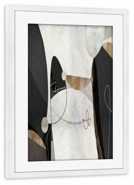 Poster mit Rahmen weiß "Sublim" artboxONE - Abstrakt - Modern,Abstrakt,Minimal,Minimalistisch,Geometrisch