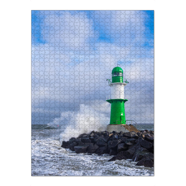 Puzzle Ravensburger "Ostsee, Welle, Molenturm" artboxONE - Natur,Reise,Architektur,Reise / Strand und Meer