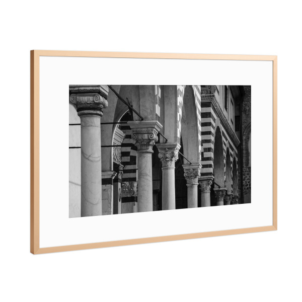 Poster mit Rahmen Kupfer "Toskanische Architektur: Säulen" artboxONE - Städte,Architektur,Reise / Länder