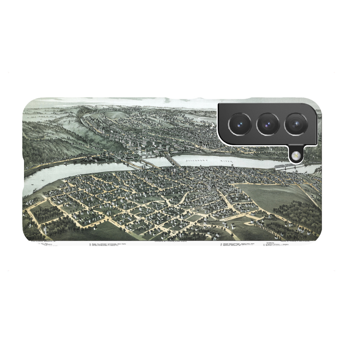 "Alte Karte der Stadt Oil"für Samsung Galaxy - Premium-Case Handyhülle artboxONE