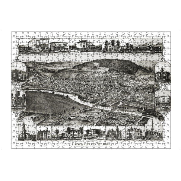 artboxONE Puzzle "Karte von Corning - New York" artboxONE - Kartografie