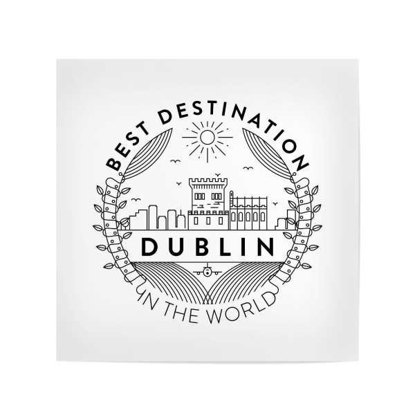 Poster 20x20 cm "Dublin-Abzeichen" artboxONE - Städte,Reise