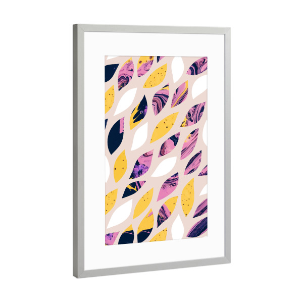 Poster mit Rahmen Silber "Pieces of My Life" artboxONE - Abstrakt