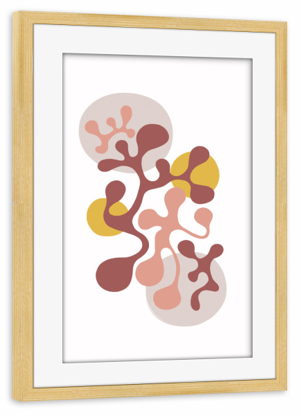 Poster mit Rahmen kiefer "Twisted Beats No.2 Funky" artboxONE - Abstrakt,Geometrie