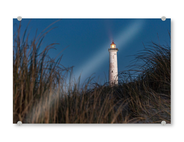 Acrylglasbild "Leuchtturm im Dunkeln" artboxONE - Reise / Strand und Meer