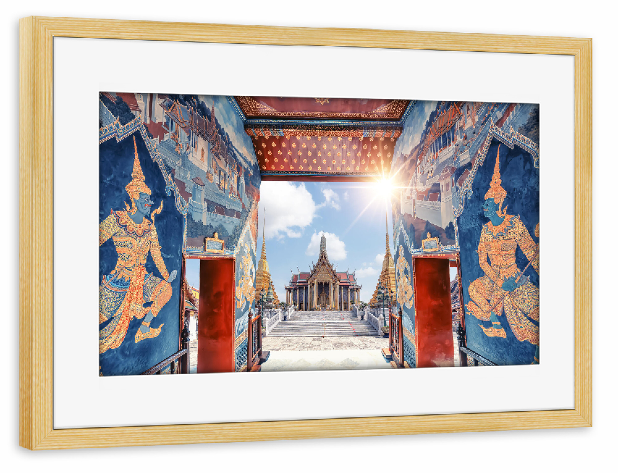 Poster mit Rahmen kiefer "Colorful Grand Palace" artboxONE - Städte,Reise,Architektur,Reise / Asien,Reise / Länder