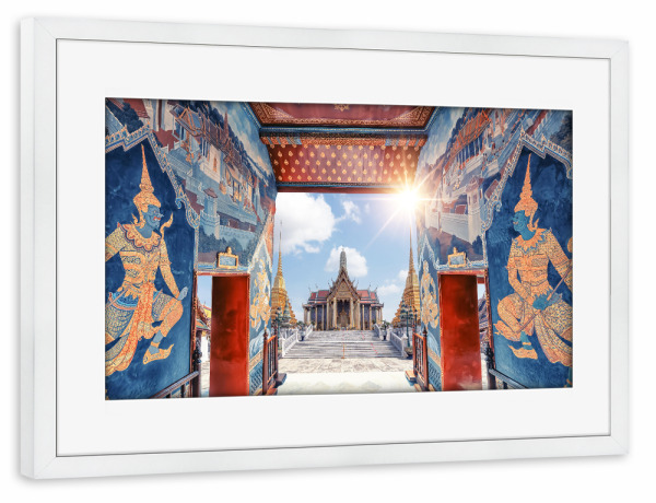 Poster mit Rahmen weiß "Colorful Grand Palace" artboxONE - Städte,Reise,Architektur,Reise / Asien,Reise / Länder