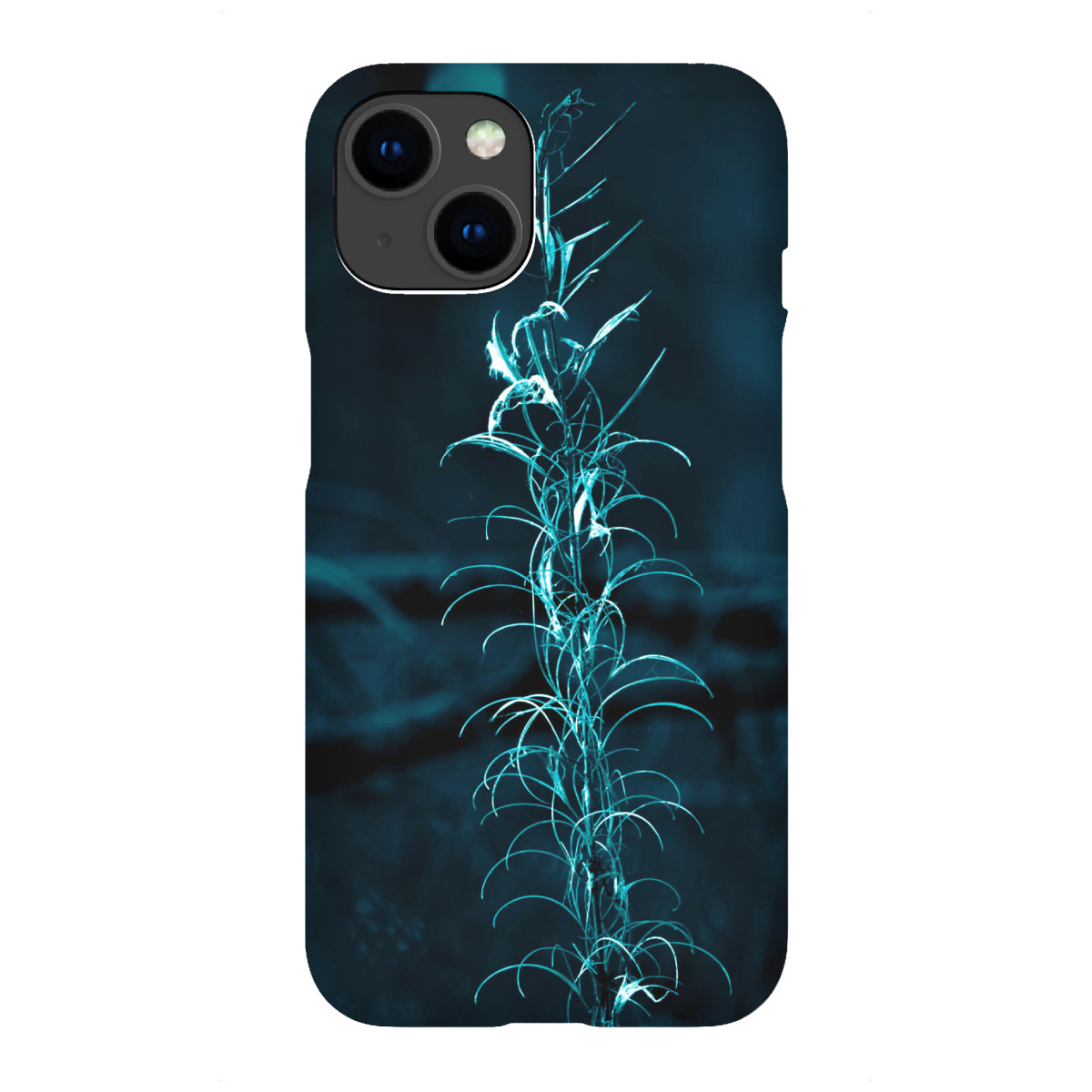 "Pflanze in Blautönen"für iPhone - Premium-Case Handyhülle artboxONE