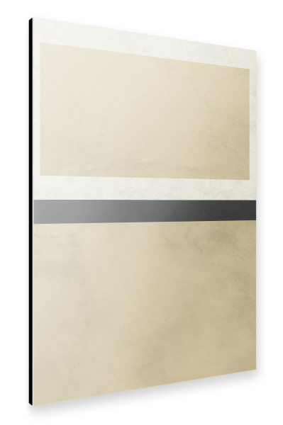 Alu-Dibond "Quadratische Linien Beige" 30x20 cm artboxONE