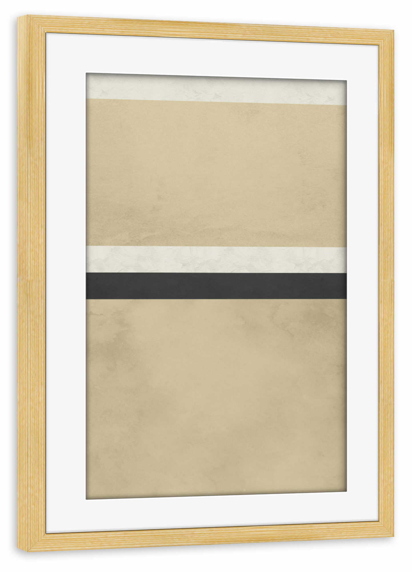 Poster mit Rahmen kiefer "Quadratische Linien Beige" artboxONE - Abstrakt - Abstrakt,Geometrisch,Blume,Blatt,Form,Modern,Neu,Quadrat,Reinigen,Minimal