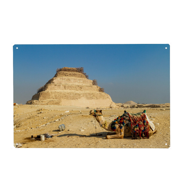 Metall Poster "Die Djoser Pyramide von Sakkara" artboxONE - Architektur