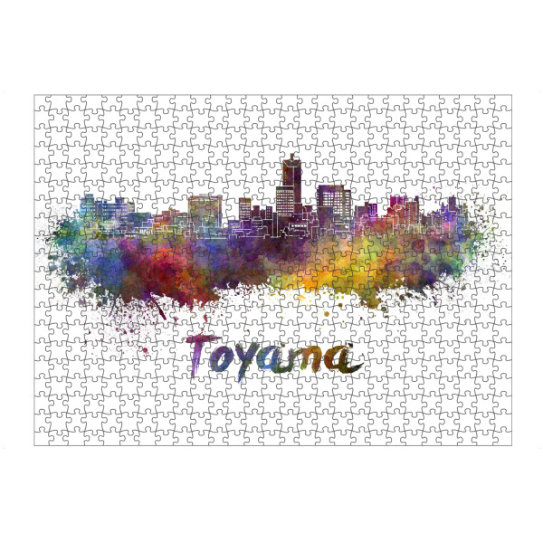 artboxONE Puzzle "TOYAMA-Skyline in Aquarell-x" artboxONE - Städte,Abstrakt,Architektur