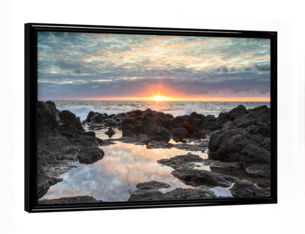 Poster mit schwarzem Rahmen "Bajamar auf Teneriffa" artboxONE - Natur,Reise,Reise / Strand und Meer