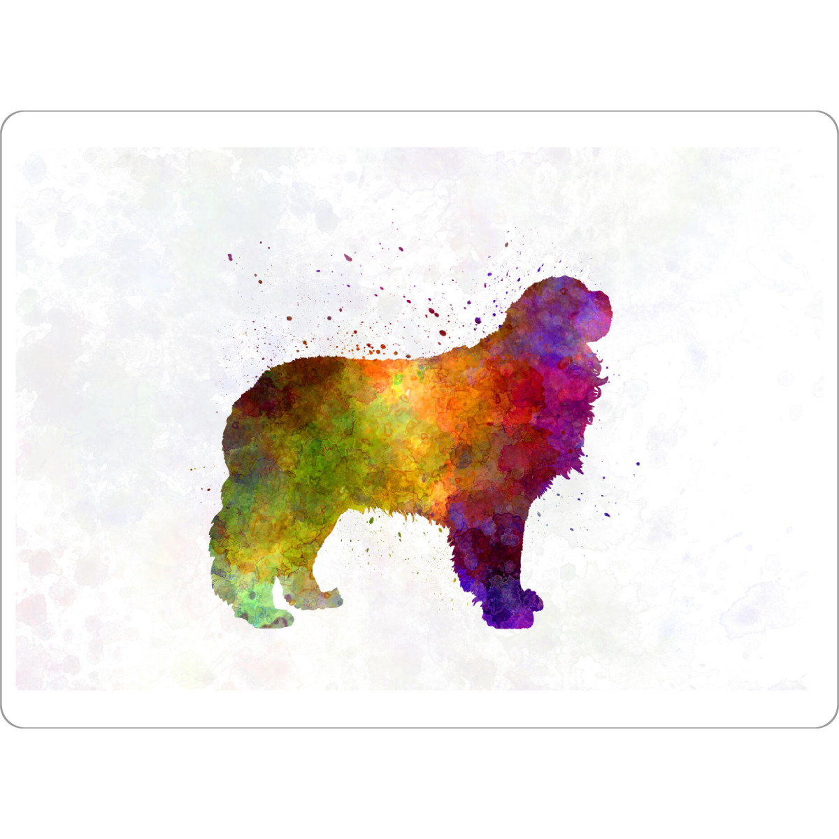 Tischset "Pyrenäen-Mastiff im Aquarell" artboxONE - Tiere,Abstrakt - Hund,Haustier,Tier,Säugetier,Aquarell,Plakat,Hundeplakat,Illustration,Abstrakt