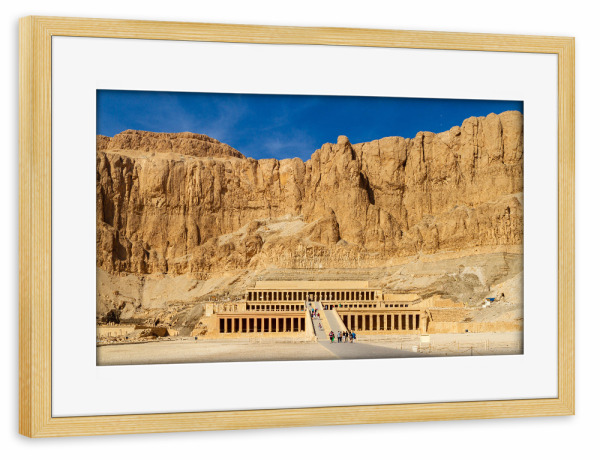 Poster mit Rahmen kiefer "Der Tempel der Hatshepsut" artboxONE - Natur,Architektur