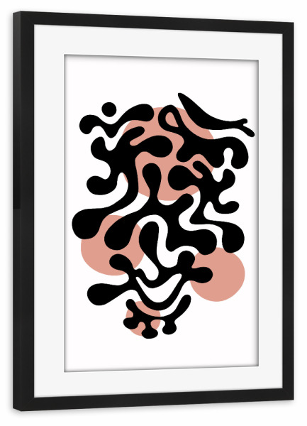 Poster mit Rahmen schwarz "Twisted Beats The Rising" artboxONE - Abstrakt,Geometrie