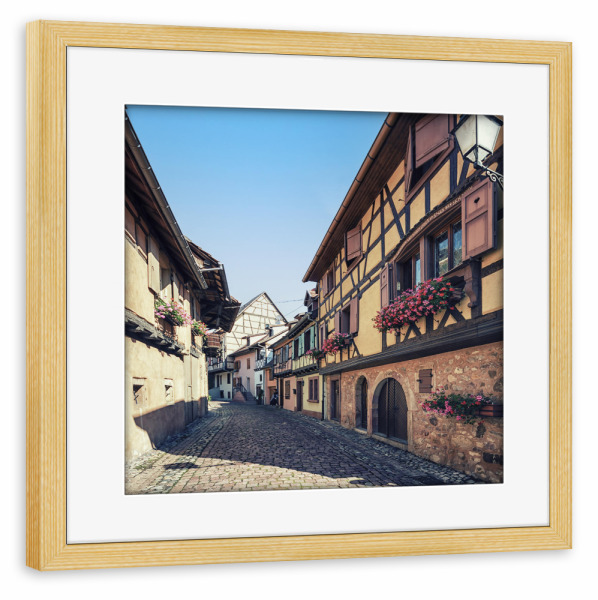 Poster mit Rahmen kiefer "Eguisheim Architecture" artboxONE - Städte,Reise,Architektur,Reise / Länder,Städte / Weitere