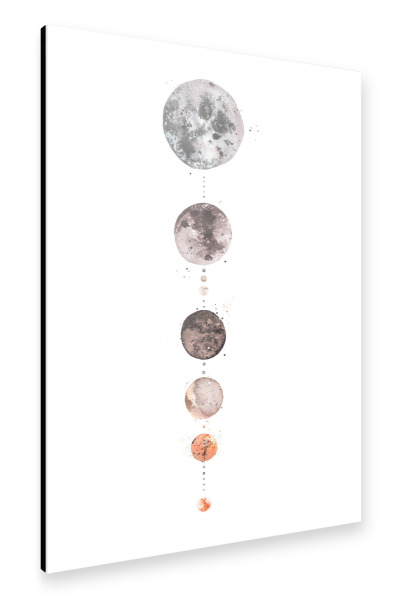 Alu-Dibond "Aligned Full Moons" 30x20 cm artboxONE