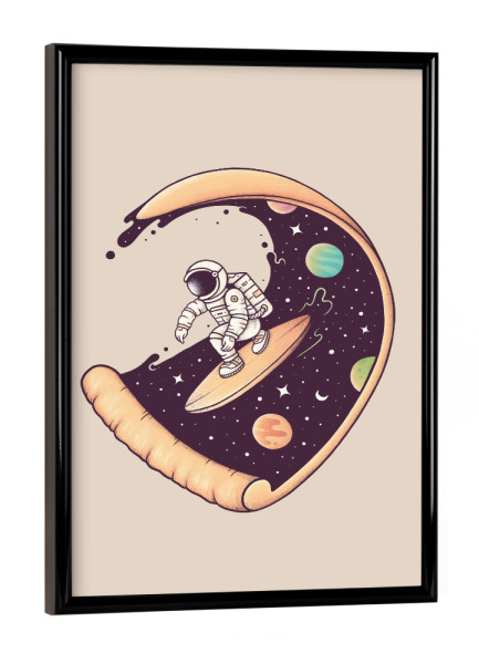 Poster mit schwarzem Rahmen "Enkel Dika - Delicious Ride" artboxONE - Essen & Trinken,Für Papa,Galaxy