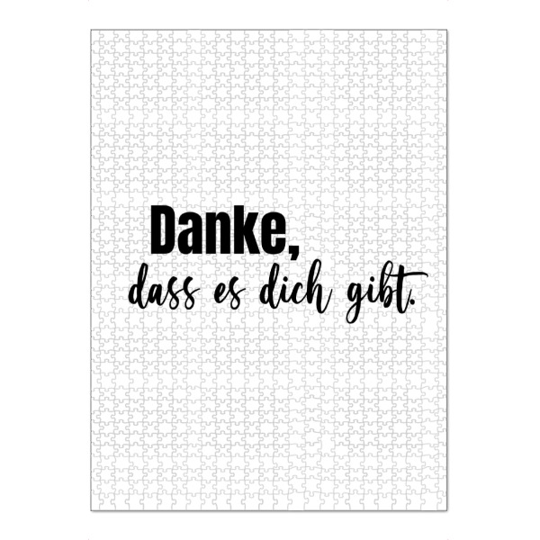 Puzzle Ravensburger "Danke s/w" artboxONE - Typografie,Liebe,Für Mama