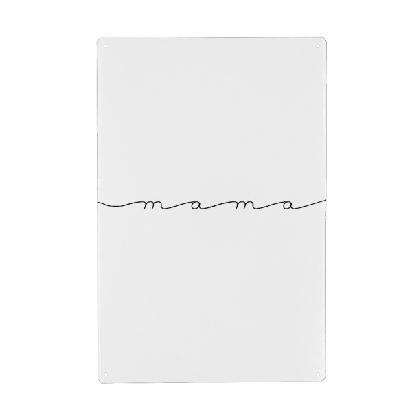 Metall Poster "Mama Minimalistic" artboxONE - Typografie,Liebe,Für Mama - Minimalistisch,Typo,Typografie,Mama,Muttertag,Mutter,Liebe,Handschrift