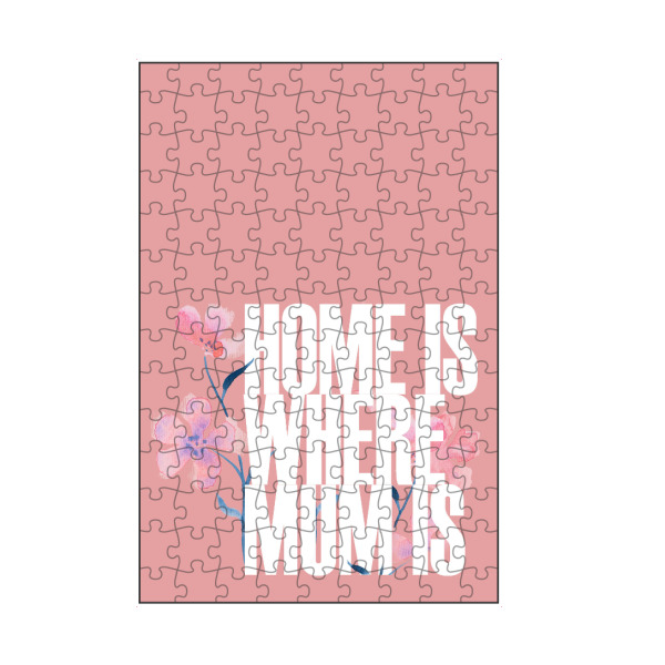 artboxONE Puzzle "Home is where mum is - flowers" artboxONE - Typografie,Floral,Liebe,Für Mama