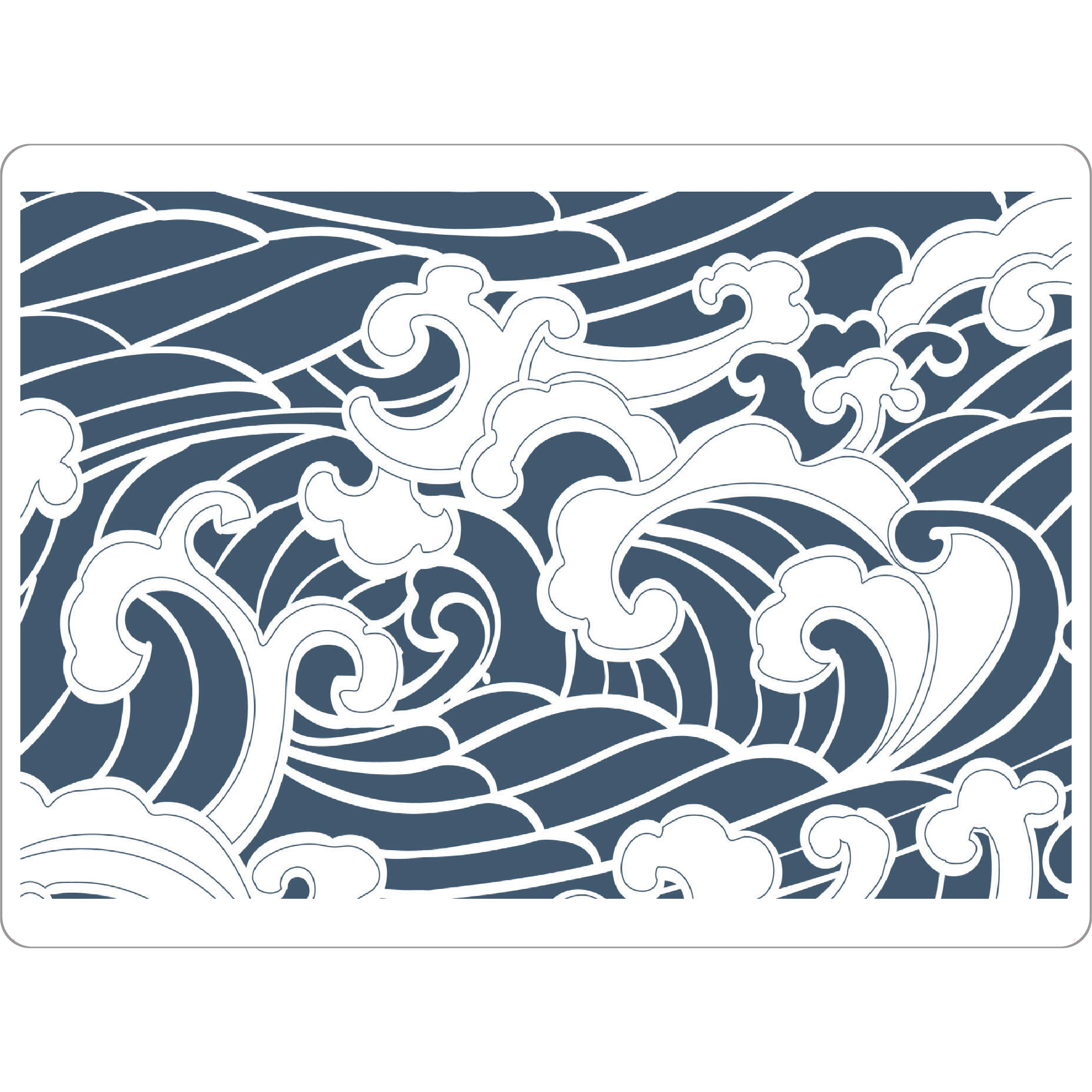 Tischset "Japanische Wellen" artboxONE - Natur,Abstrakt,Reise / Strand und Meer,Unterwasser - Wellen,Meer,Japan,Malerei,Wasser,Abstrakt