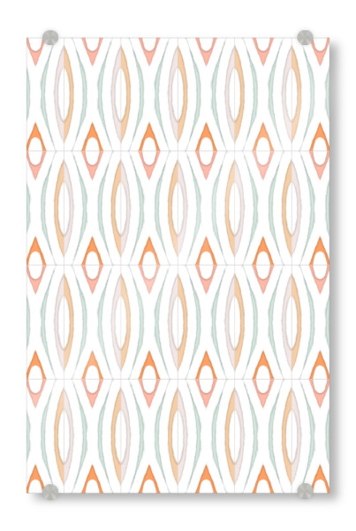 Acrylglasbild "Retro Pastels Pattern Tiles" artboxONE - Abstrakt,Geometrie